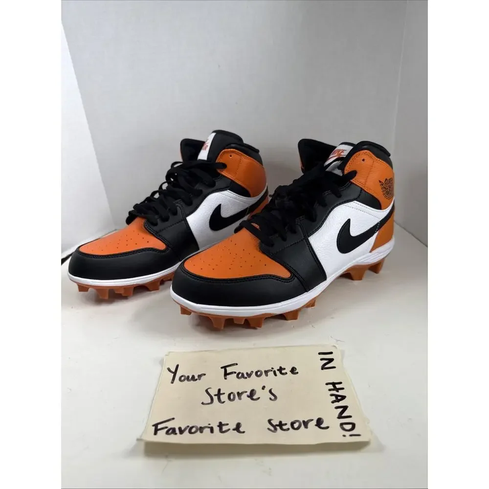 Jordan 1 Mid TD Shattered Backboard Football Cleats FJ6805-801 Men's Size 11 NEW